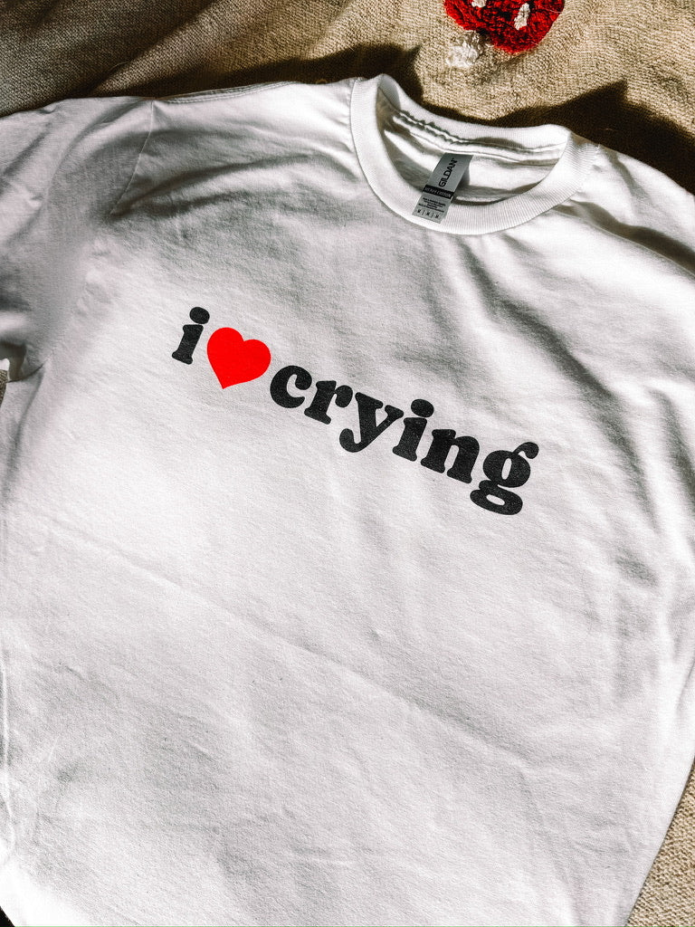 I Love Crying printed tee