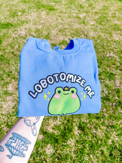 Lobotomize me crewneck sweatshirt