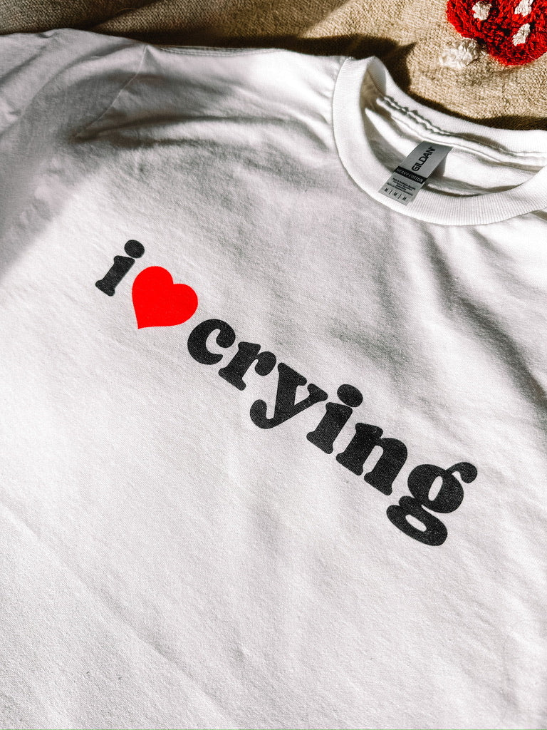 I Love Crying printed tee