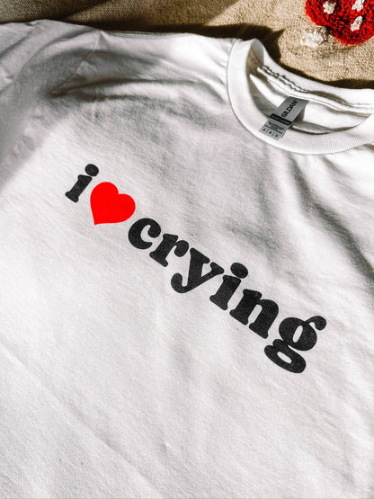 I Love Crying printed tee