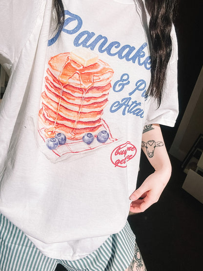 Pancakes & Panic Attacks printed tee