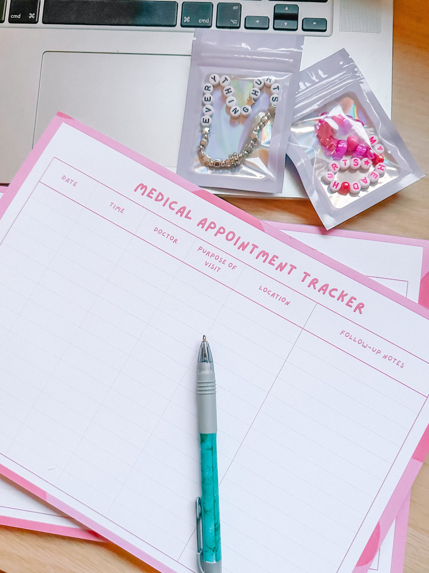 Medical Appointment Tracker Desk Pad