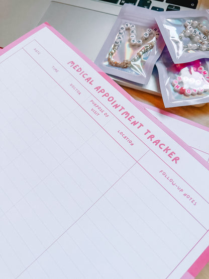 Medical Appointment Tracker Desk Pad