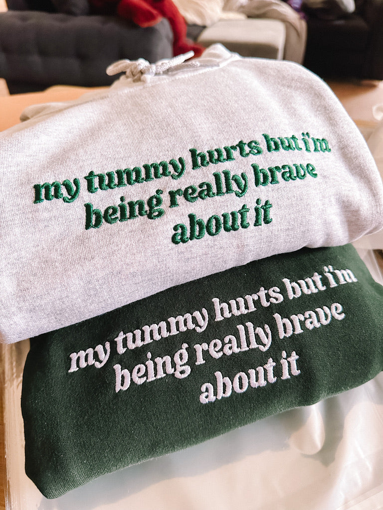 My Tummy Hurts hooded sweatshirt