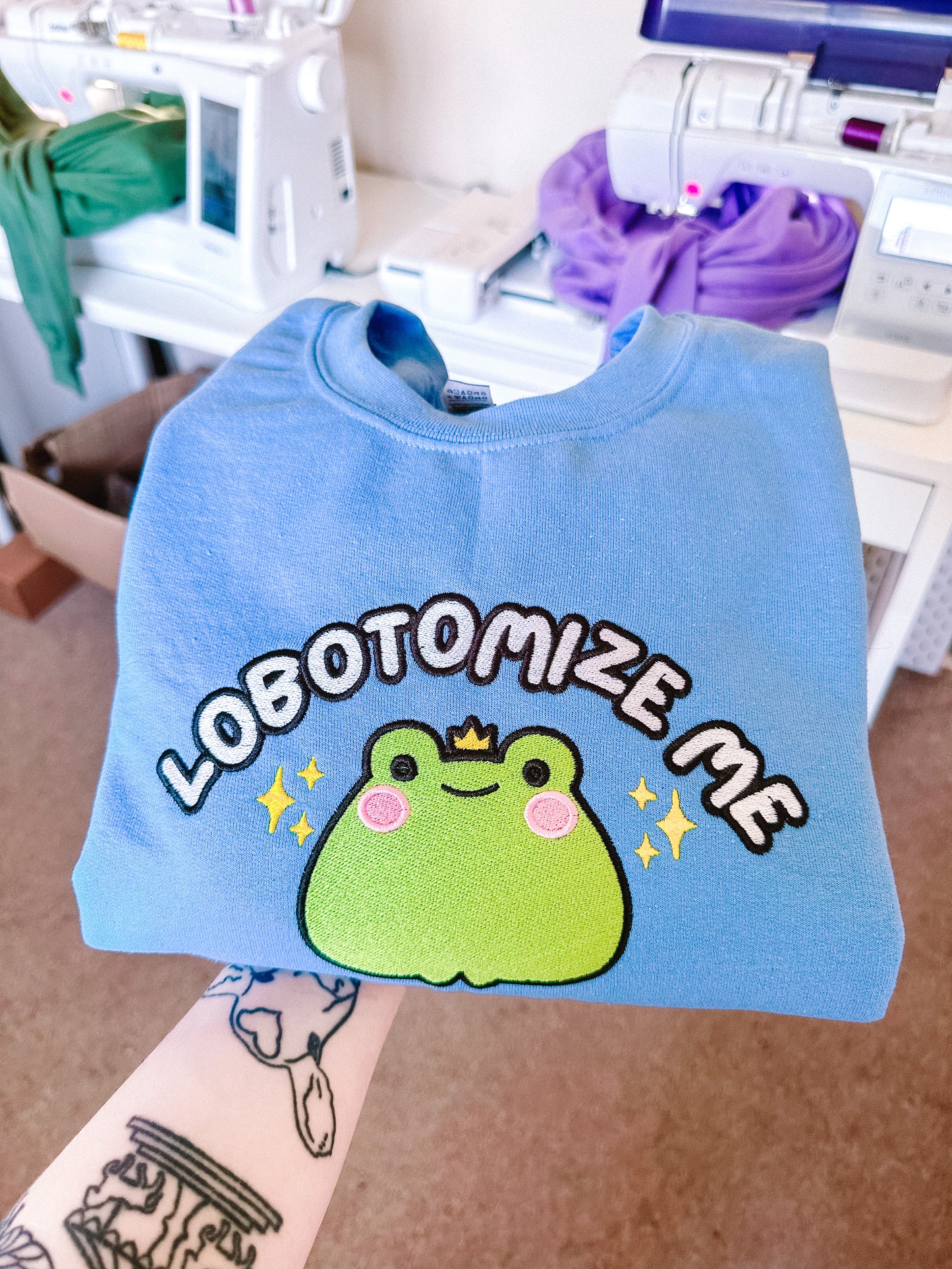 Lobotomize me crewneck sweatshirt