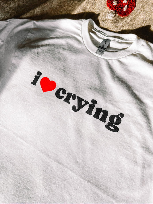 I Love Crying printed tee