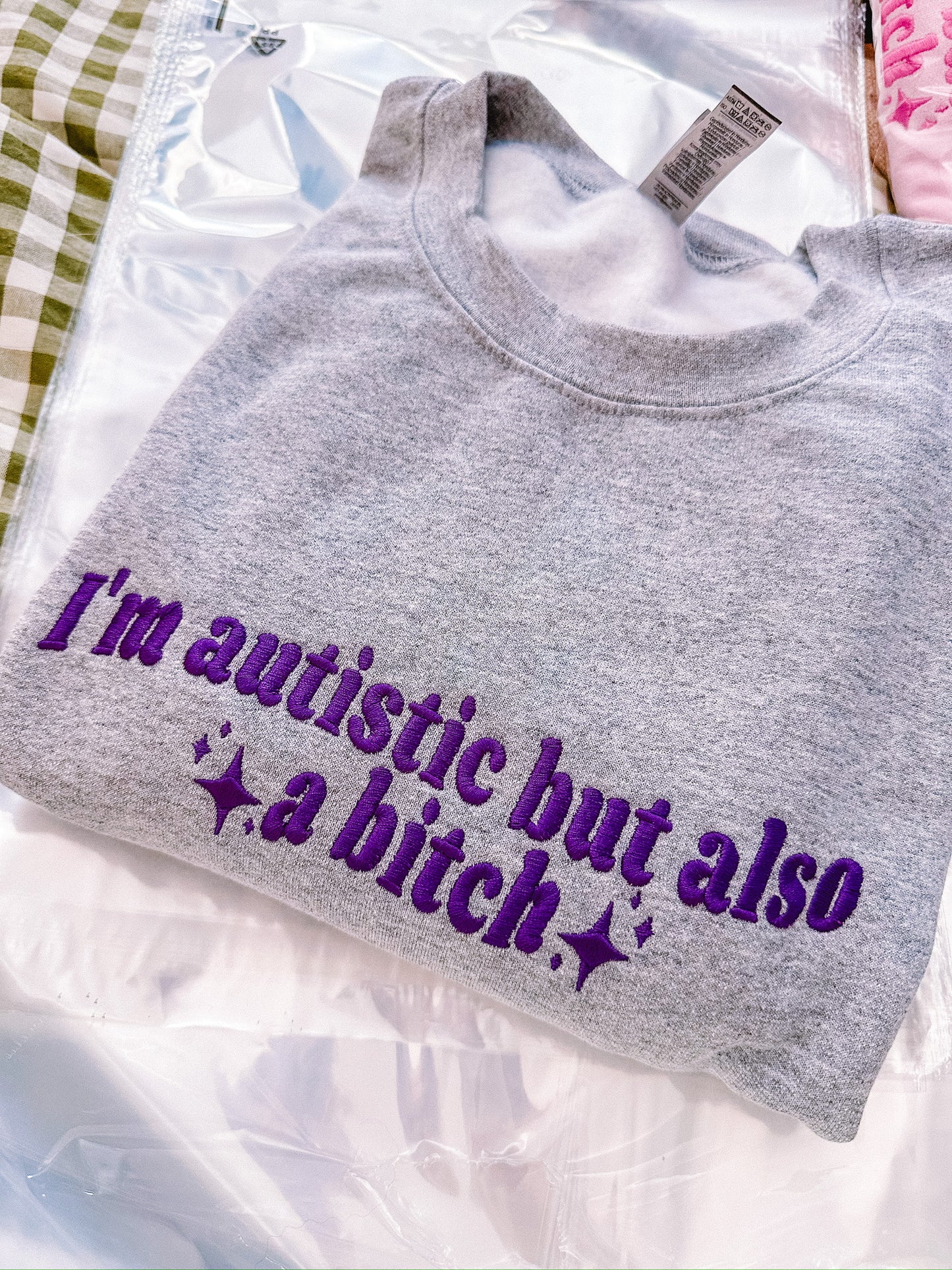 Autistic But Also A Bitch crewneck sweatshirt