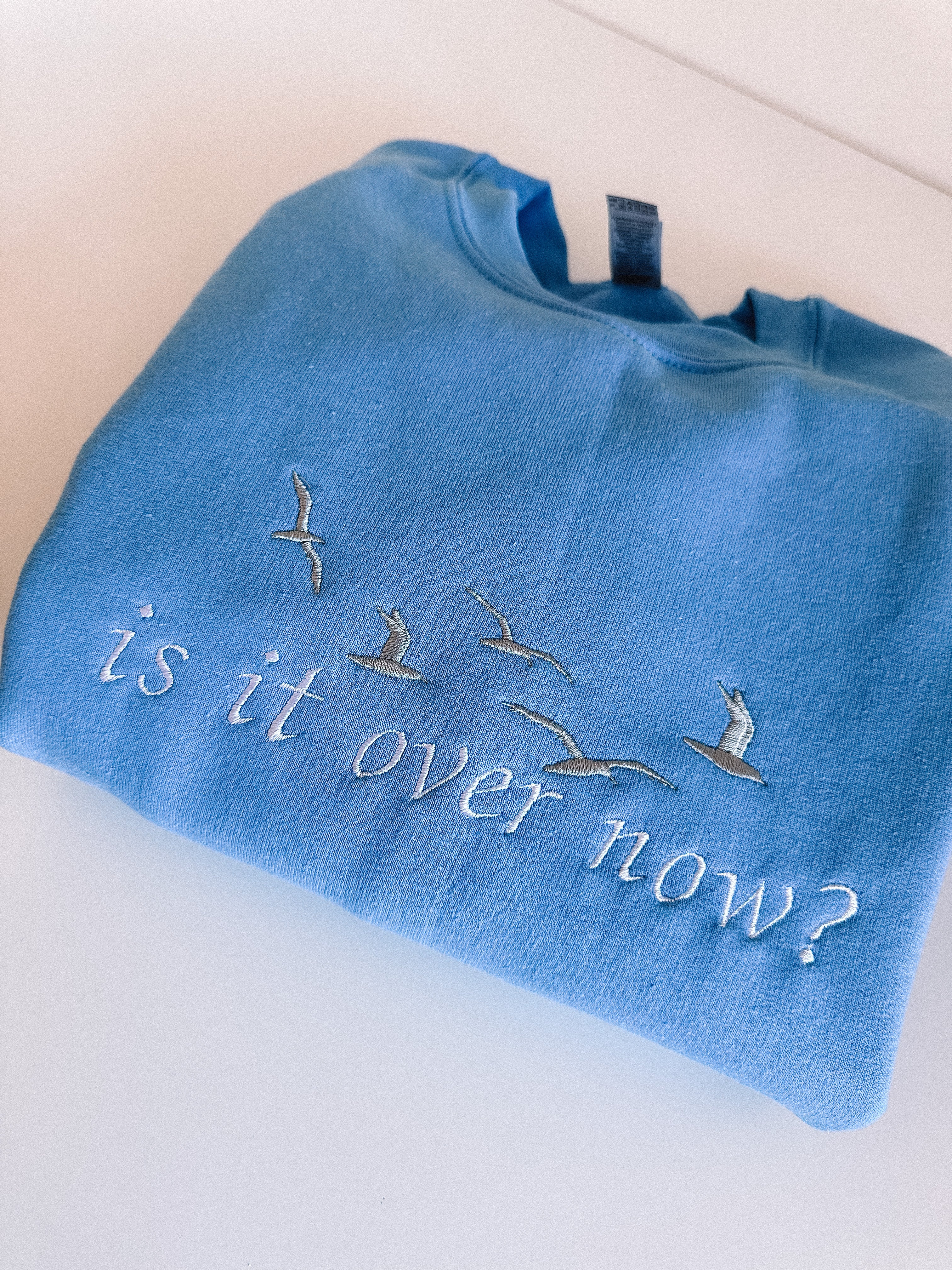 Is It Over Now crewneck sweatshirt Tired Girl Apparel