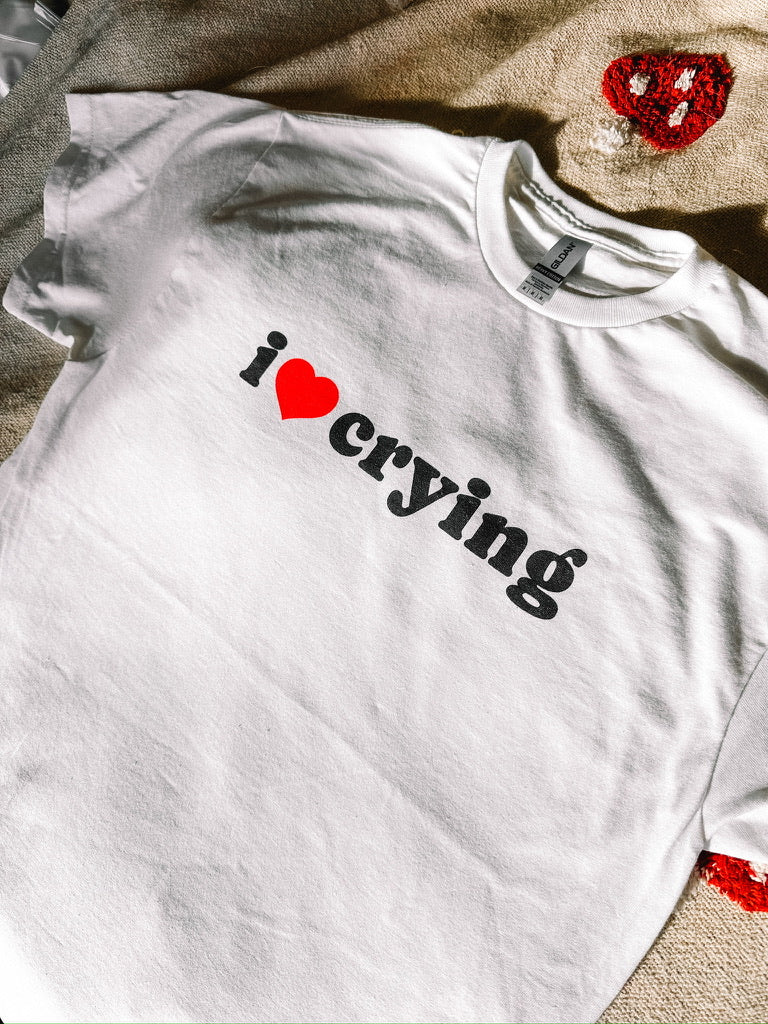 I Love Crying printed tee