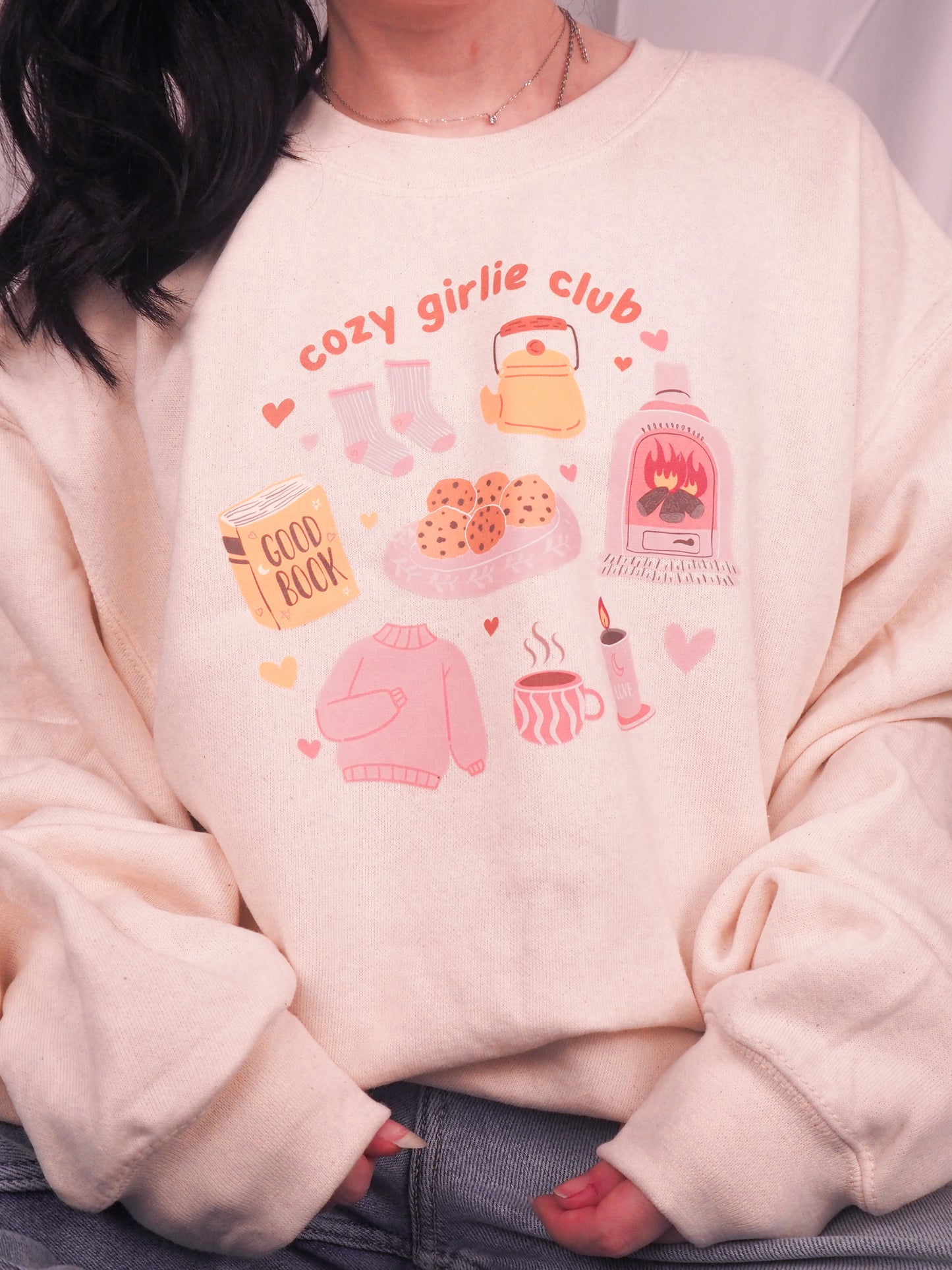 Cosy Girlie Club printed crewneck