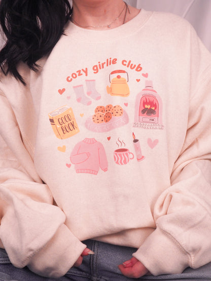 Cosy Girlie Club printed crewneck