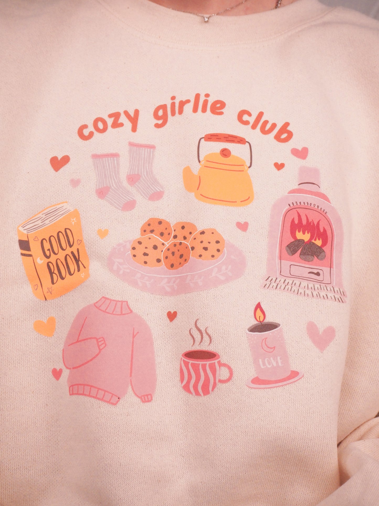 Cosy Girlie Club printed crewneck