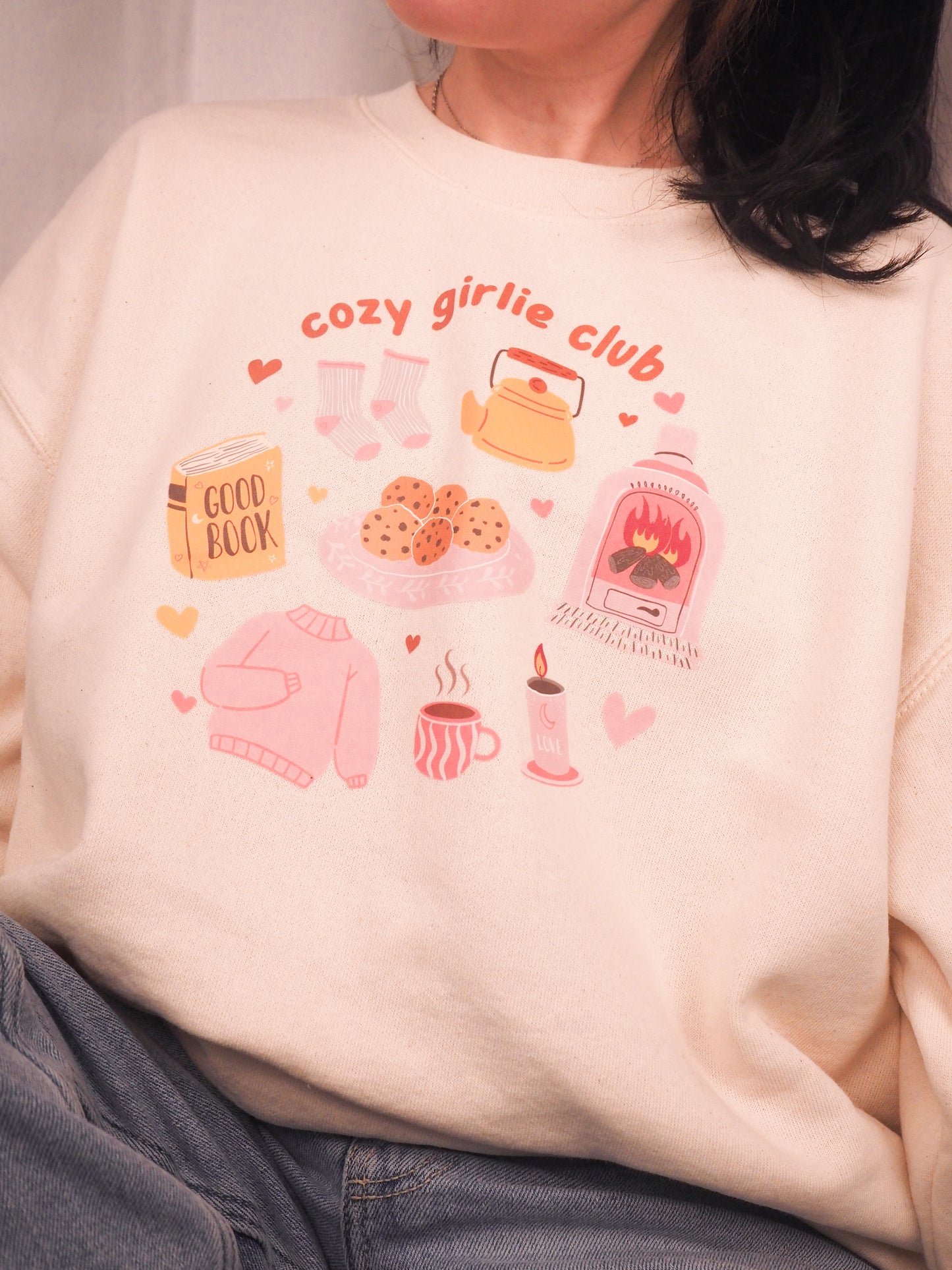 Cosy Girlie Club printed crewneck