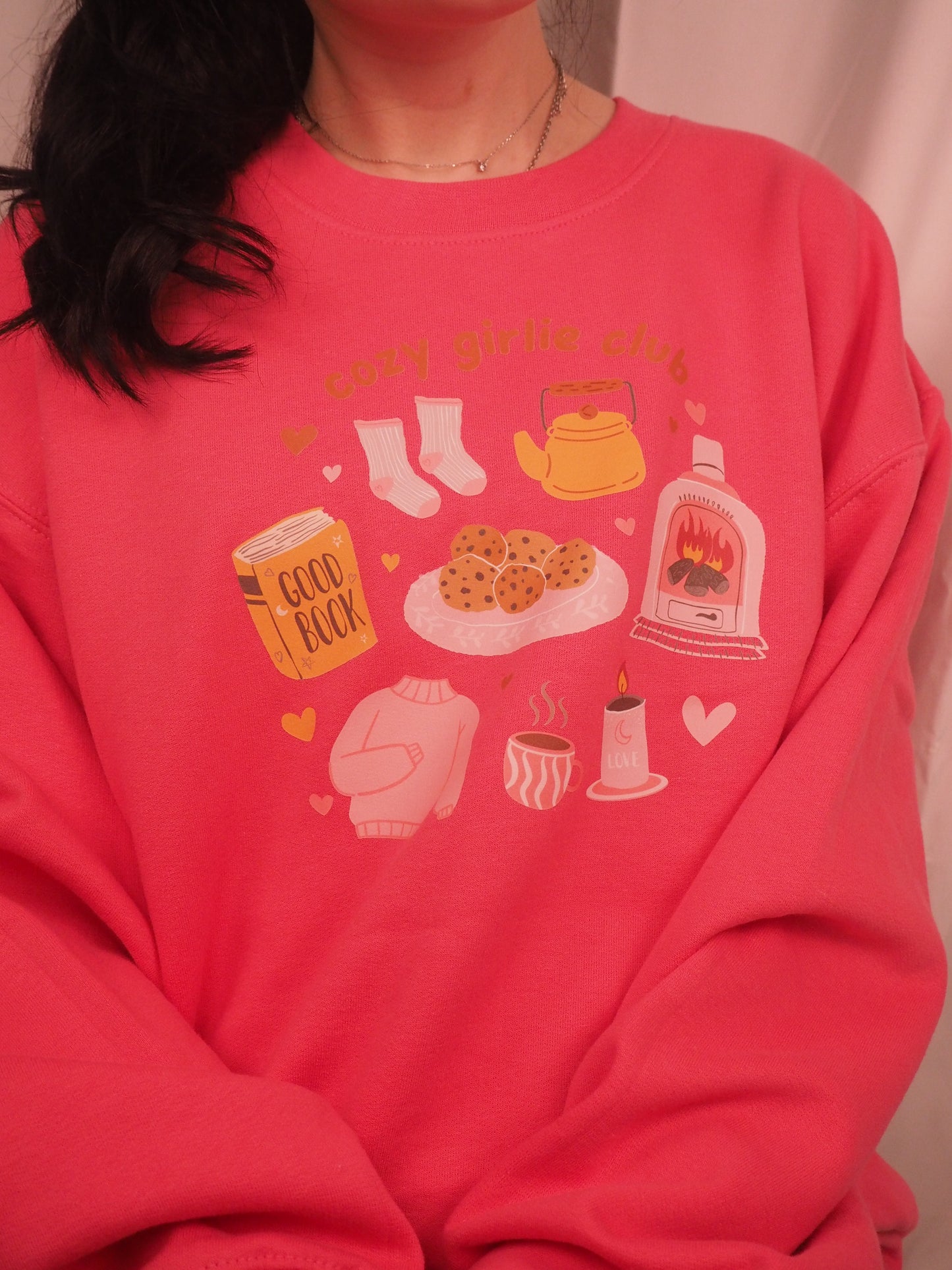 Cosy Girlie Club printed crewneck