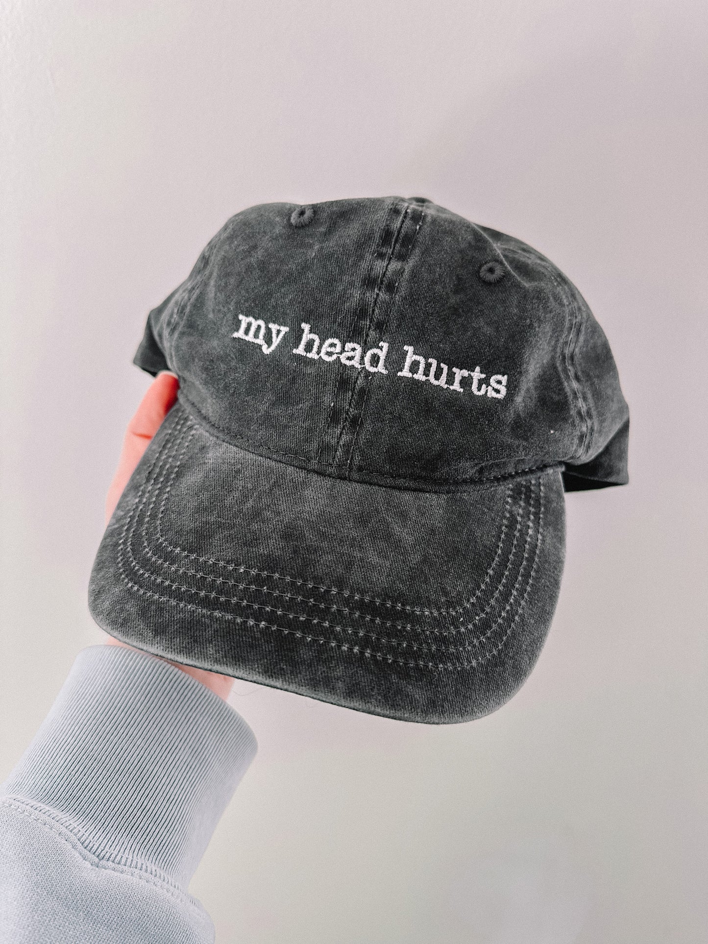 My Head Hurts embroidered baseball cap
