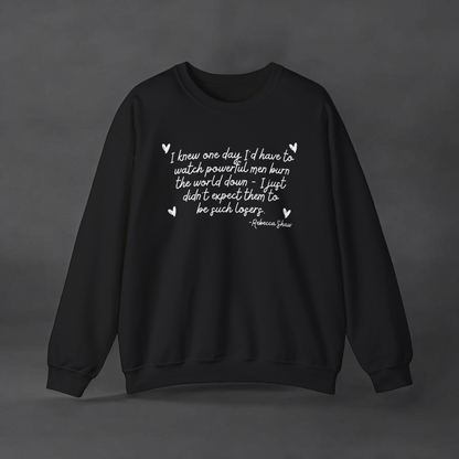 Powerful Men quote printed sweatshirt