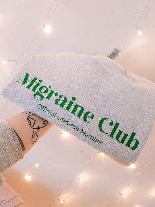 Migraine Club Printed Crewneck Sweatshirt