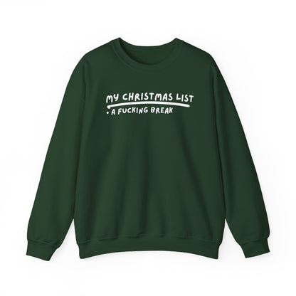 My Christmas List printed sweatshirt