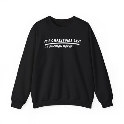 My Christmas List printed sweatshirt