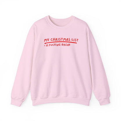 My Christmas List printed sweatshirt