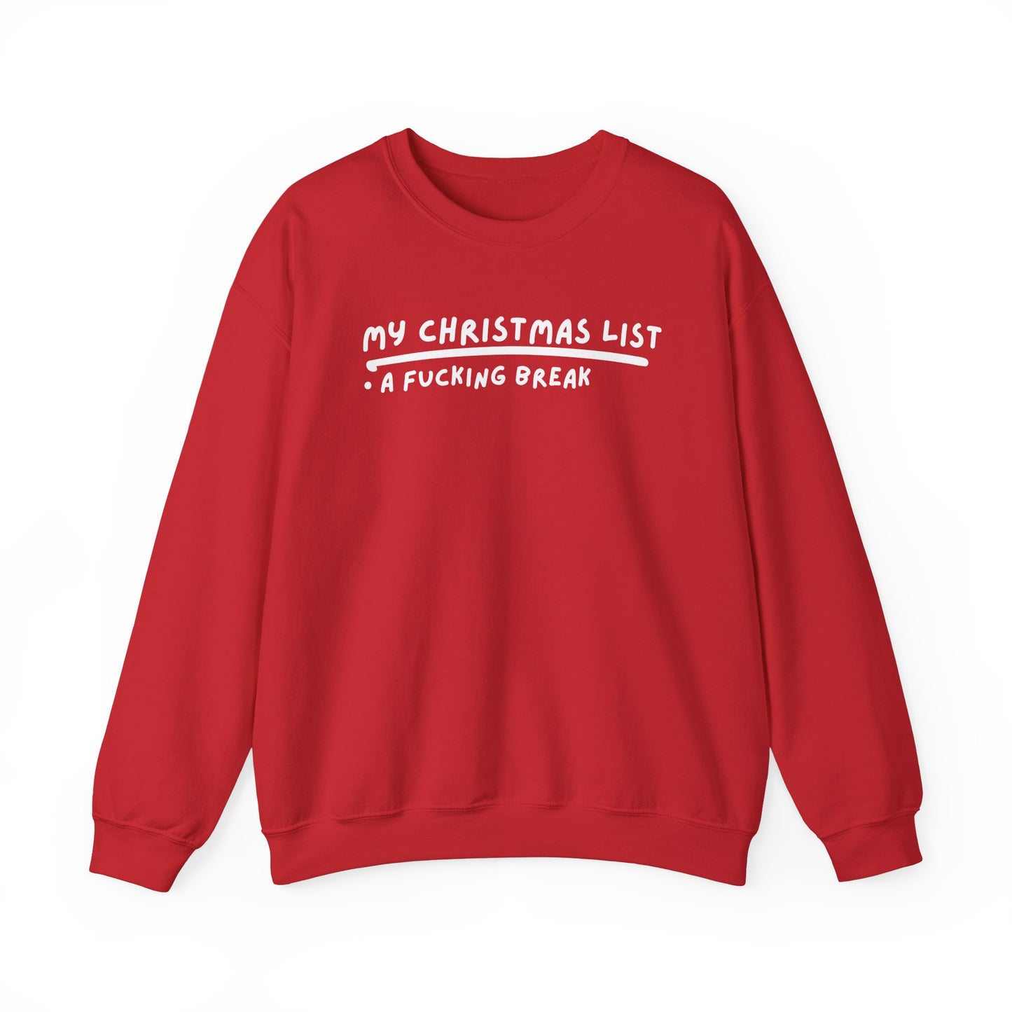 My Christmas List printed sweatshirt