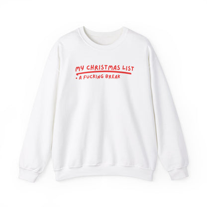 My Christmas List printed sweatshirt