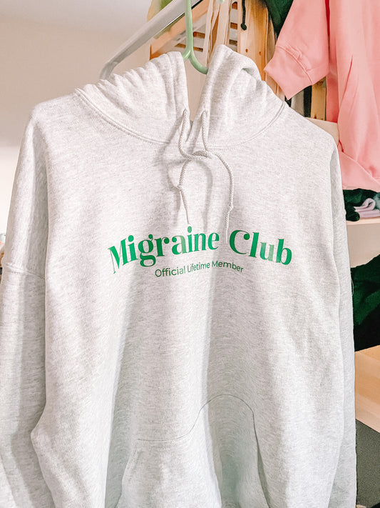 Migraine Club Printed Hooded Sweatshirt