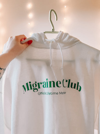Migraine Club Printed Hooded Sweatshirt