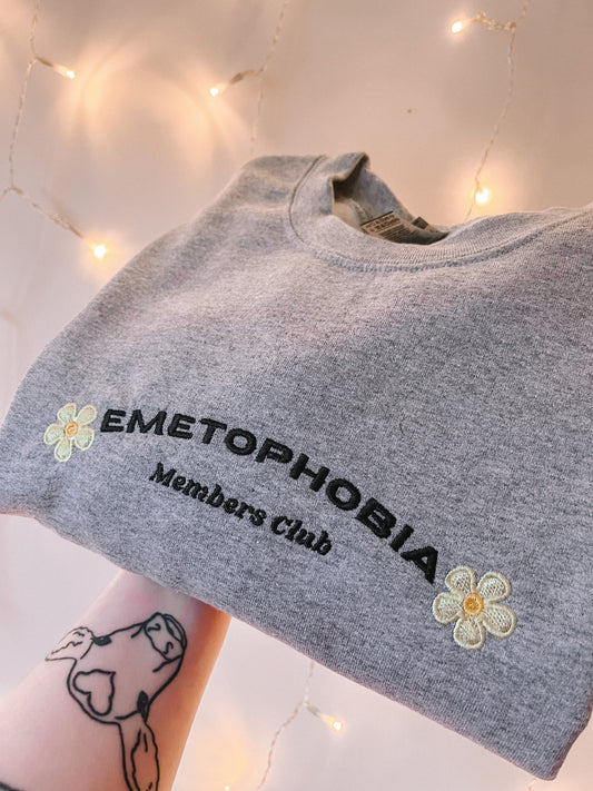 Emetophobia Club crewneck sweatshirt